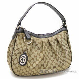 Gucci Sukey Hobo Bag Original GG Canvas Beige Brown Interlocking